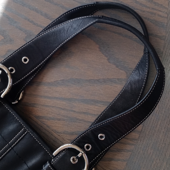 COACK BLACK LEATHER PURSE /HANDBAG - Picture 5 of 7